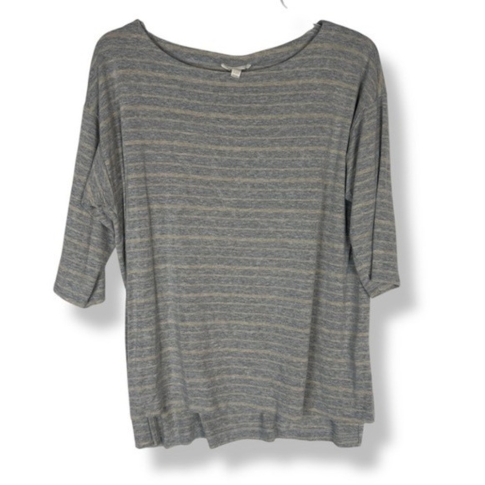 Eileen‎ Fisher Striped Knit Top Womens Size Medium Sustainable Quiet Luxury Soft